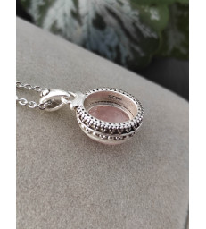 Pendentif Quartz Rose en Argent 925