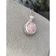 Pendentif Quartz Rose en Argent 925