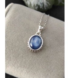 Pendentif en Cyanite Bleue Argent 925