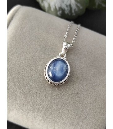 Pendentif en Cyanite Bleue Argent 925 sterling
