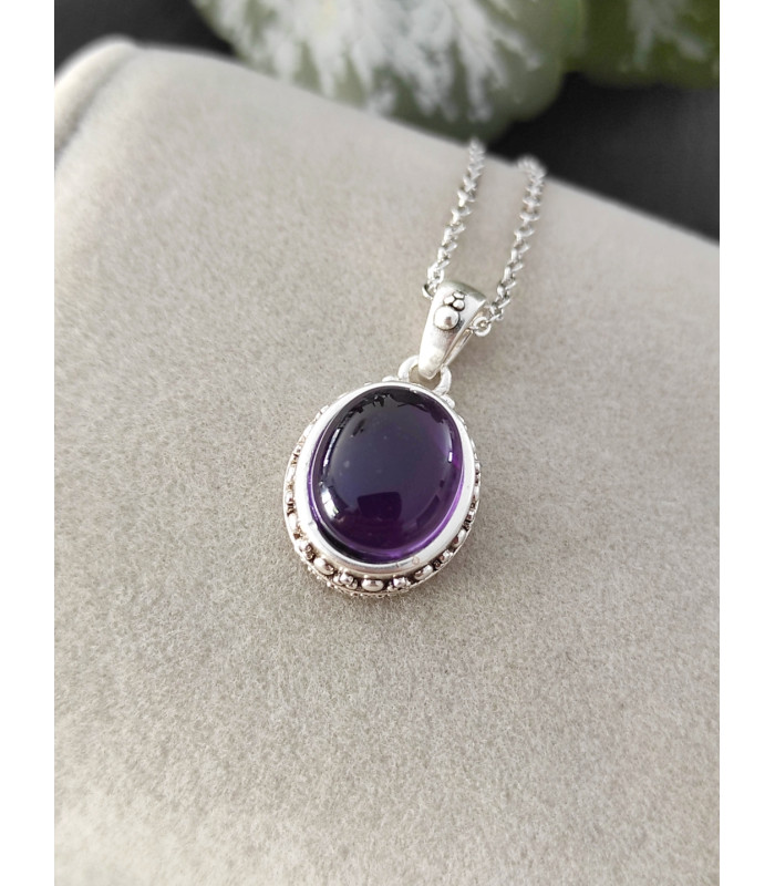 Pendentif Améthyste en Argent 925