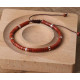 Bracelet en Jaspe Rouge réglable