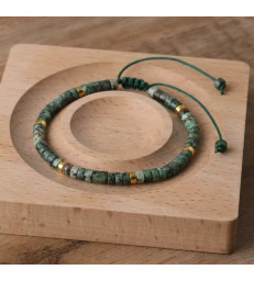 Bracelet en Jaspe Africain Ajustable