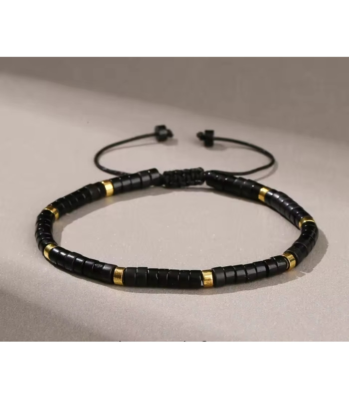 Bracelet Obsidienne Ajustable