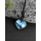 Pendentif Coeur " Protection " en Labradorite