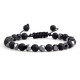 Bracelet Pierre de Lave et Hématite ajustable