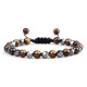 Bracelet Oeil de Tigre et Hématite Ajustable
