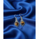 Boucles d'oreilles Oeil de Tigre en Argent sterling 925