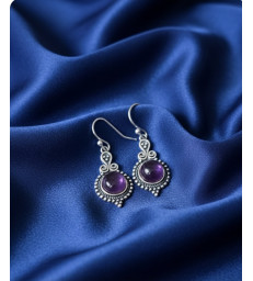 Boucles d'oreilles en Améthyste Argent sterling 925
