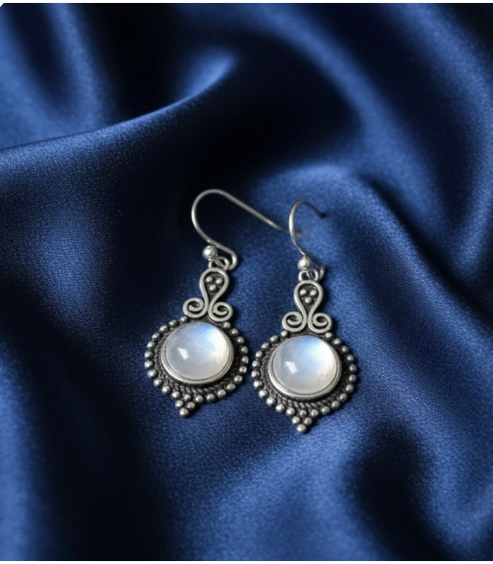 Boucles d'oreilles en pierre de lune 