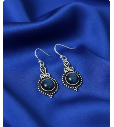 Boucle d'oreille en Oeil de Faucon argent 925