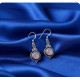Boucles d'oreilles quartz rose argent 925