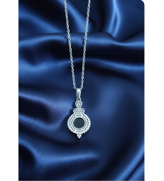 Pendentif en Obsidienne noire argent 925