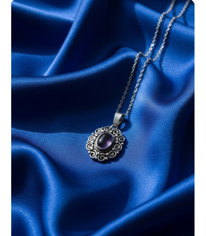 Pendentif en Améthyste argent 925