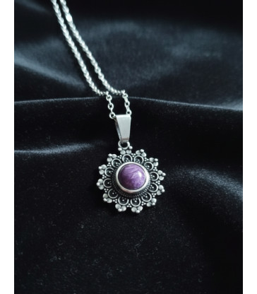 Pendentif en Charoite en Argent 925