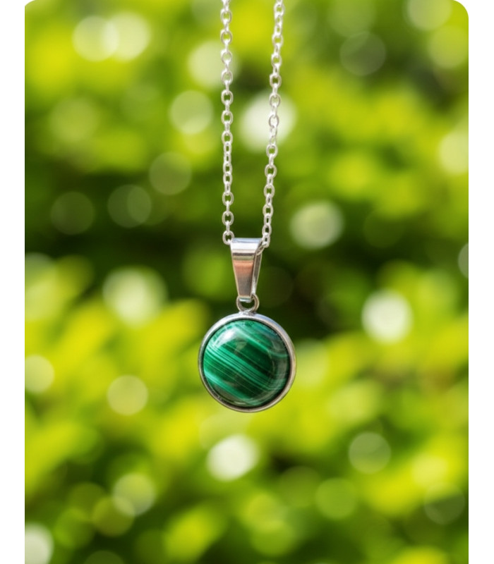 Pendentif " Guérison " en Malachite