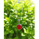 Pendentif Rond en Jaspe Rouge
