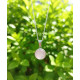 Pendentif rond en Quartz Rose