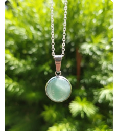 Pendentif Rond en Aventurine verte