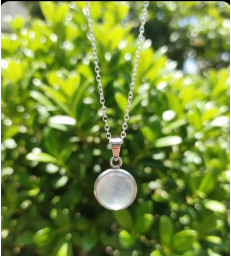 Pendentif Rond en Cristal de Roche