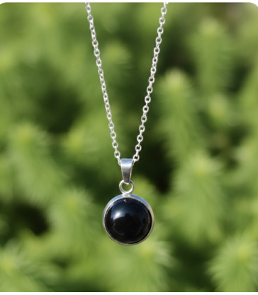 Pendentif en Obsidienne noire
