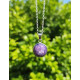 Pendentif rond en charoite