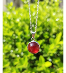 Pendentif Rond en Cornaline