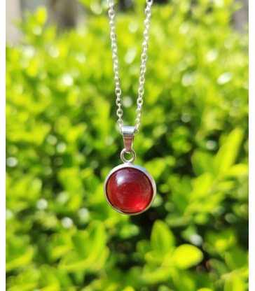 Pendentif Rond en Cornaline