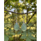 Boucles d'oreilles goutte d'eau en pierre naturelle Aventurine verte