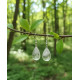 Boucles d'oreilles goutte d'eau en Cristal de Roche
