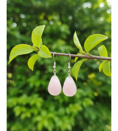 Boucles d'oreilles en Quartz Rose