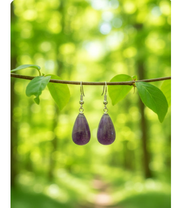 Boucles d'oreilles en Améthyste