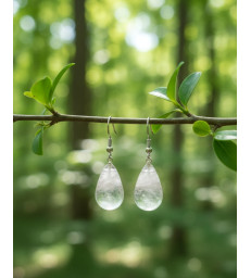 Boucles d'oreilles en Cristal de Roche