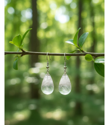Boucles d'oreilles en Cristal de Roche