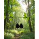 Boucles d'oreilles goutte d'eau en obsidienne noire