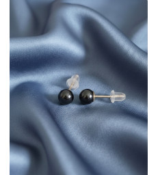 Boucles d'oreilles obsidienne noire Argent 925s