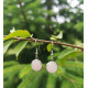 Boucles d'oreilles rondes en Quartz Rose