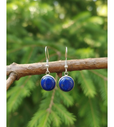 Boucles d'oreilles Rondes en Lapis lazuli