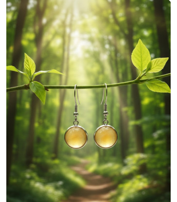 Boucles d'oreilles en Aventurine Jaune