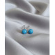 Boucles D'oreilles en Apatite Bleue - Argent Sterling 925