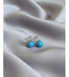 Boucles D'oreilles en Apatite Bleue - Argent Sterling 925