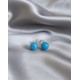 Boucles D'oreilles en Apatite Bleue - Argent Sterling 925
