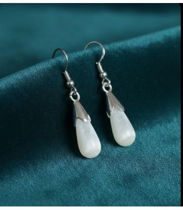 Boucle d'oreille en Sélénite