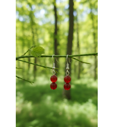 Boucles d'oreilles en Cornaline Argent sterling 925