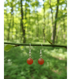 Boucles d'oreilles en Cornaline Argent sterling 925