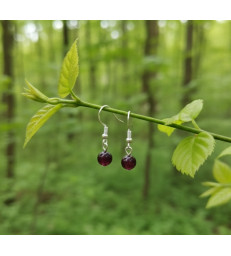 Boucles d'oreilles en grenat Argent sterling 925