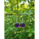Boucles d'oreilles rondes en Améthyste