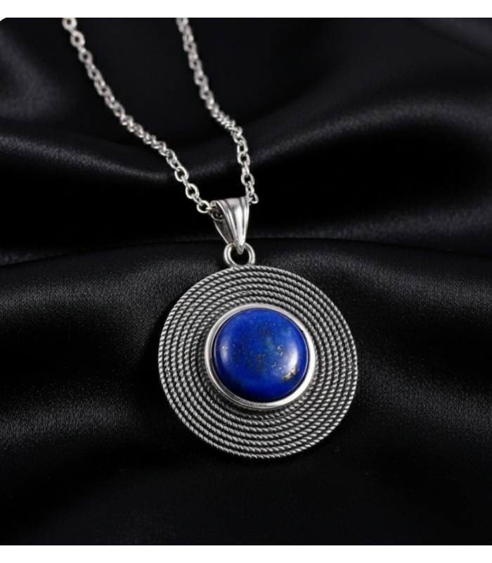 Pendentif en Pierre Lapis Lazuli en argent 925