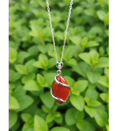 Collier & Pendentif Jaspe Rouge