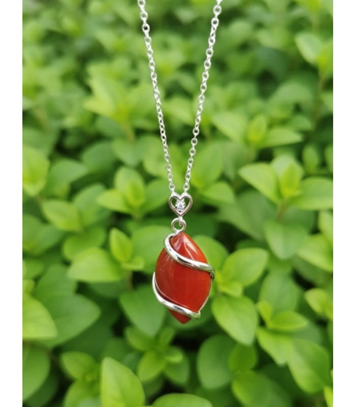 Collier & Pendentif Jaspe Rouge